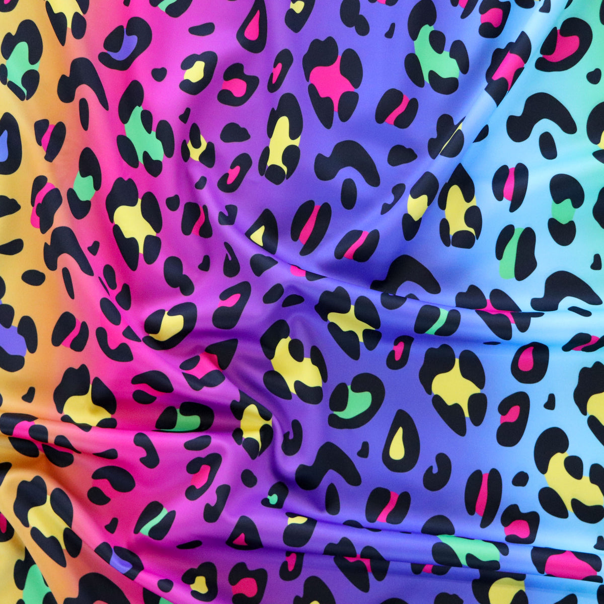 FS1184 Rainbow Hue Leopard Print Scuba Stretch Knit Fabric – Fabric Styles