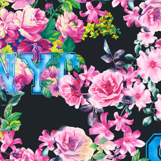 FS144_2 Floral New York Print | Fabric Styles