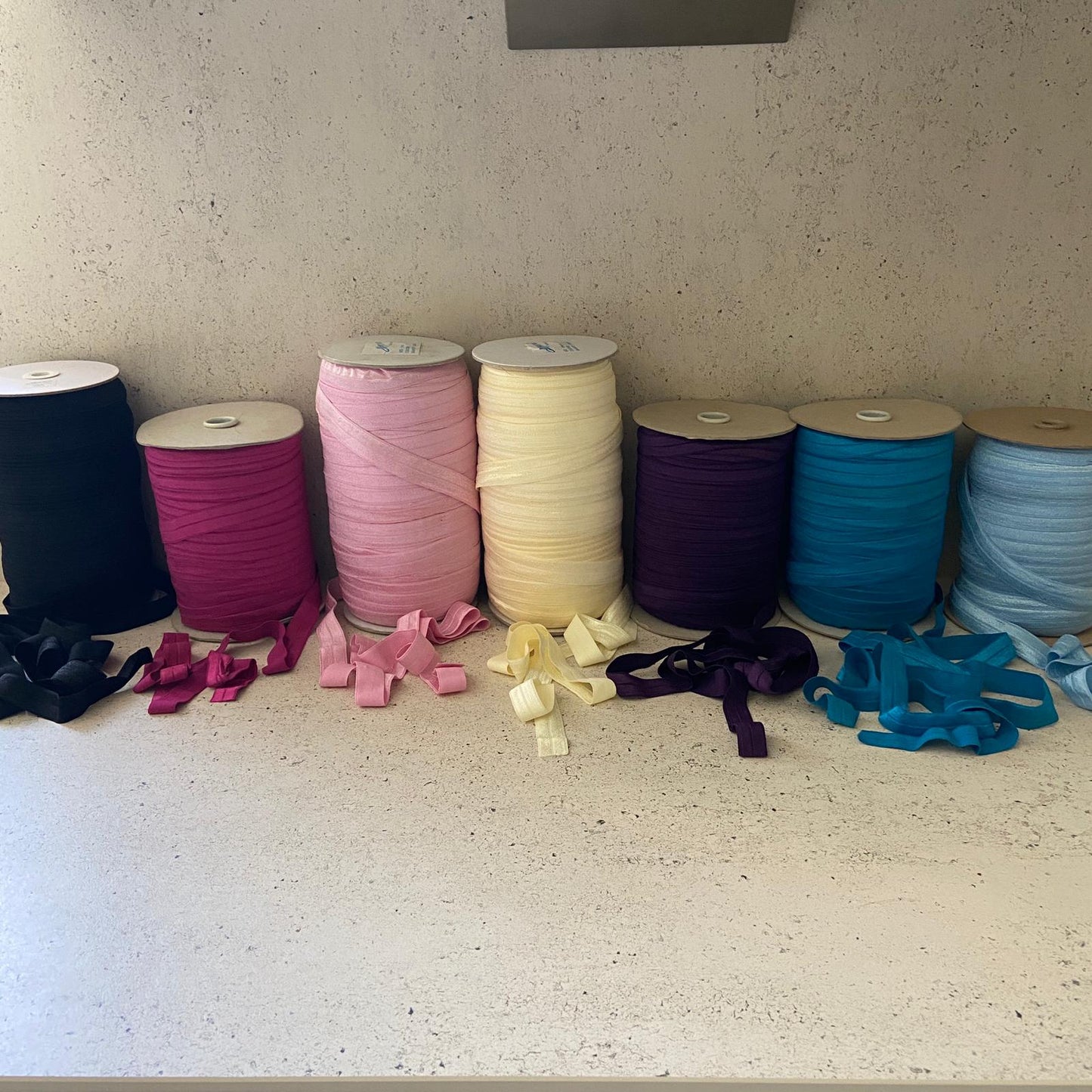 FS691_1 Fold Over Elastic | Baby Pink, Black, Blue, bra, edge, Elastic, fashion fabric, FS495, Fuchsia, haberdashery, knickers, Lemon, lingerie, making, New, pants, Pink, Purple, sewing, Sky, Sky Blue, trimming, trimmings, Turq, Turquoise | Fabric Styles