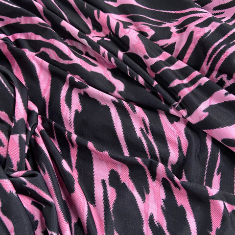 FS698 Zebra Tie Dye | Fabric | Activewear, Animal, Blue, drape, Fabric, fashion, fashion fabric, lilac, Neon, polyester, Sale, soft touch, sportswear, stretch, Stretchy, Swim, Swimming, Swimwear, Tie Dye, Zebra | Fabric Styles