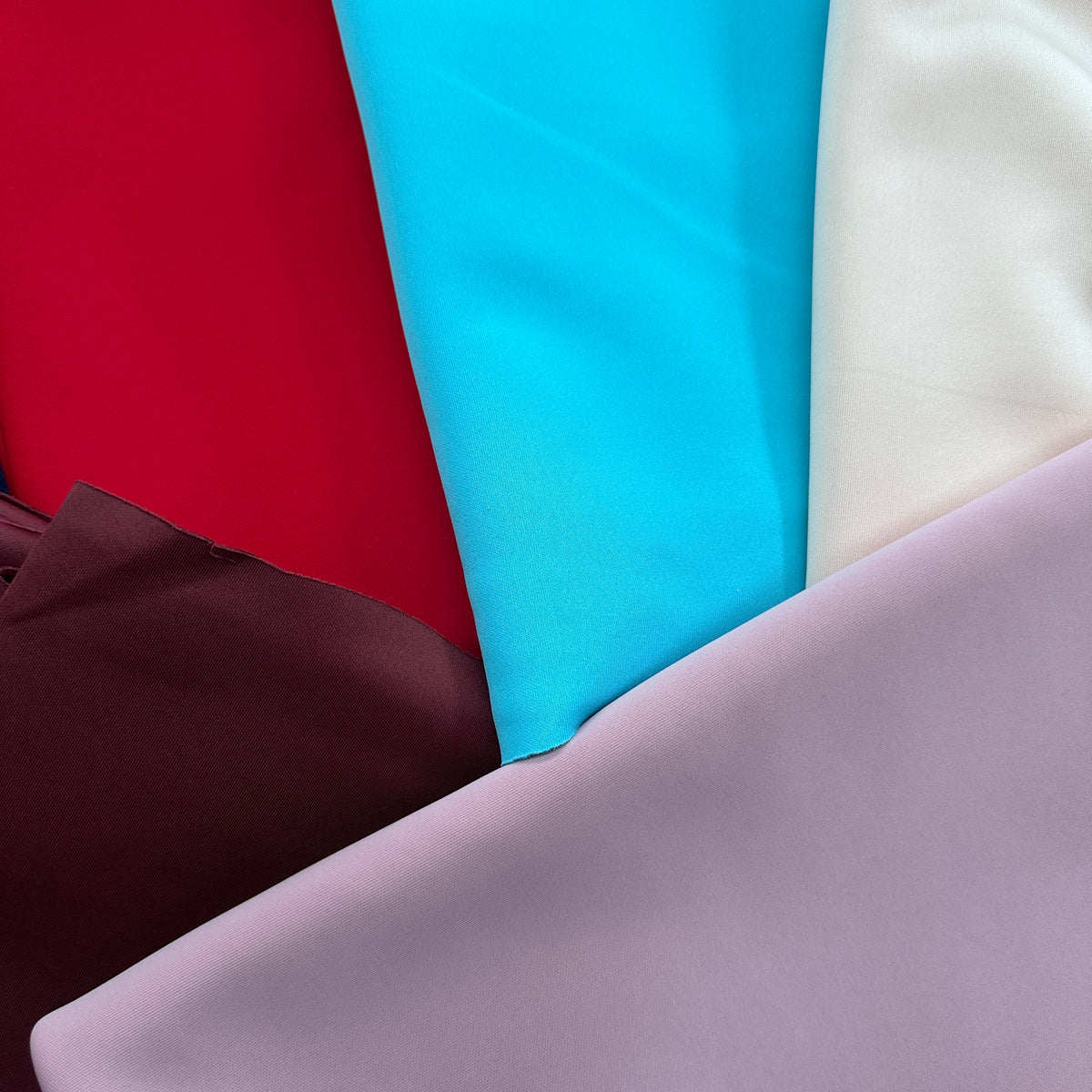 Half Metres Plain Scuba Fabric Bundle (5 Pack) Fabric Styles