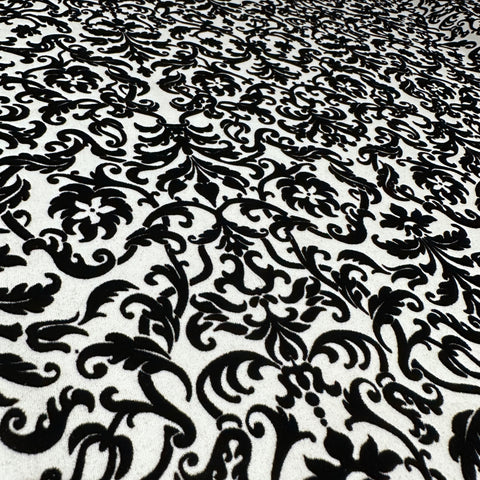 FS1165 Abstract Monochrome 3D Flocking Scuba Stretch Soft Fabric | Fabric | Black, Black and White, drape, Fabric, fashion fabric, marble, Marble Effect, Mono, Monochrome, new, Scuba, sewing, Stretchy, tie dye, White | Fabric Styles