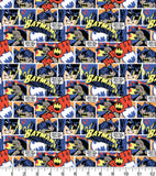 FS636_5 Batman Pop Comics Cotton | Fabric | Batman, Blue, Brand, Branded, Children, comic, comics, Cotton, Cotton SALE, dc, drape, Fabric, fashion fabric, hero, Kids, Light blue, logo, making, superhero | Fabric Styles