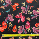 FS830 Black & Navy Floral | Fabric | fabric, Floral, jersey, sale, scuba, stretch | Fabric Styles