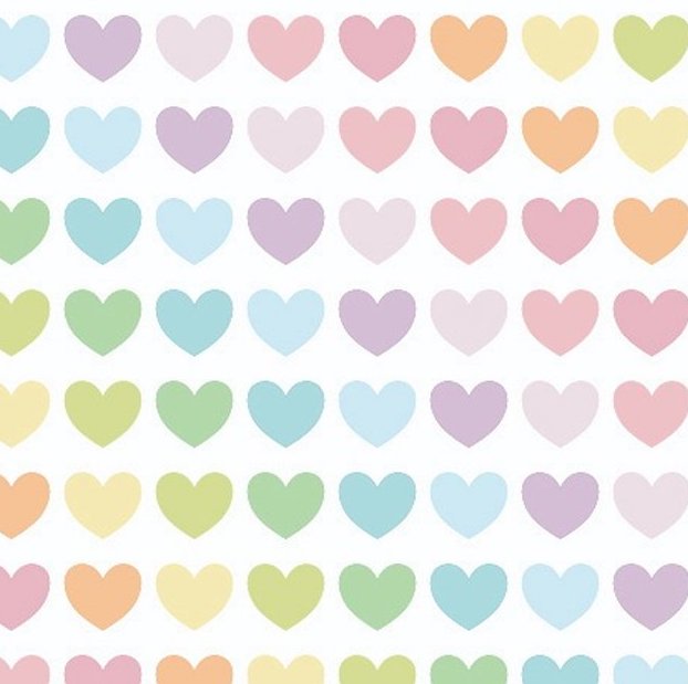 FS886 Pastel Rainbow Hearts Polycotton | Fabric | Children, Fabric, fashion fabric, Kid, Kids, making, Multicolour, Poly, Poly Cotton, Rainbow, Sale, sewing, Skirt, White | Fabric Styles