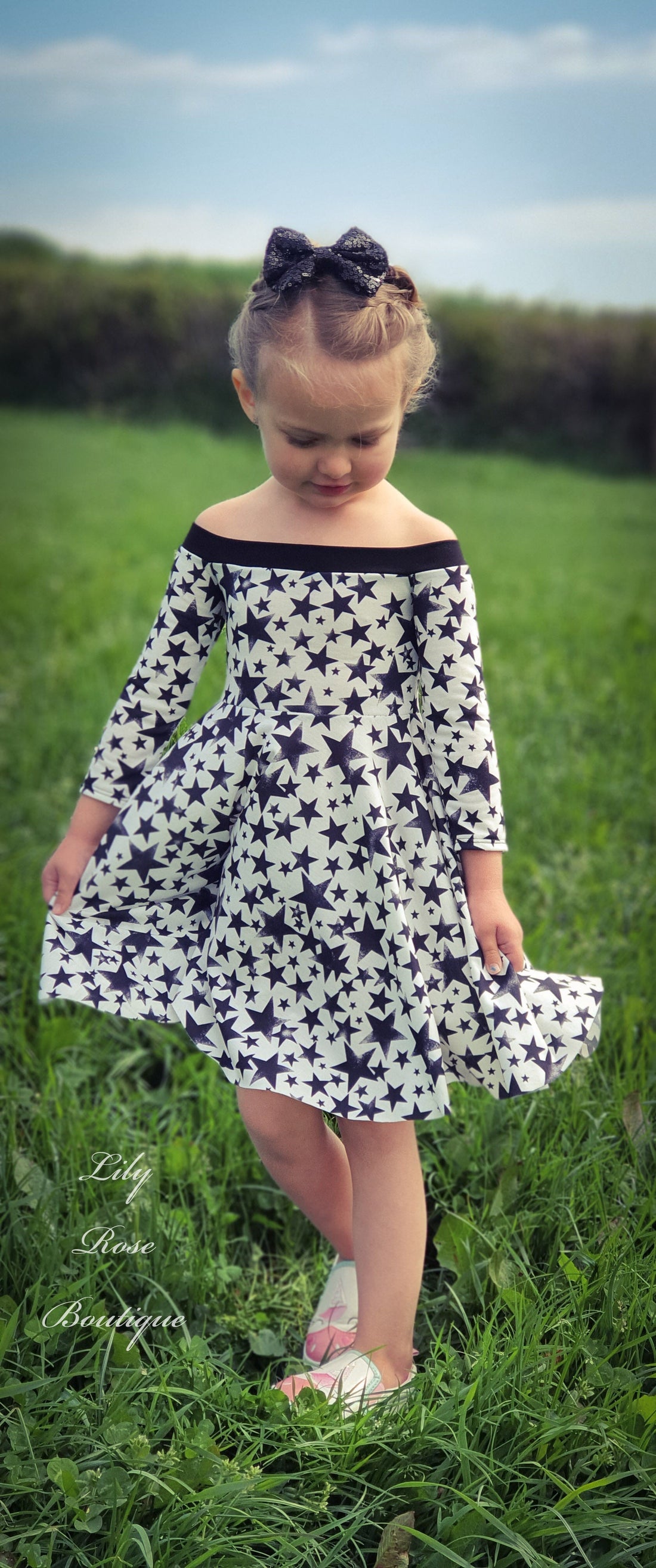 Customer Make: Star Print Jersey Twirl Dress