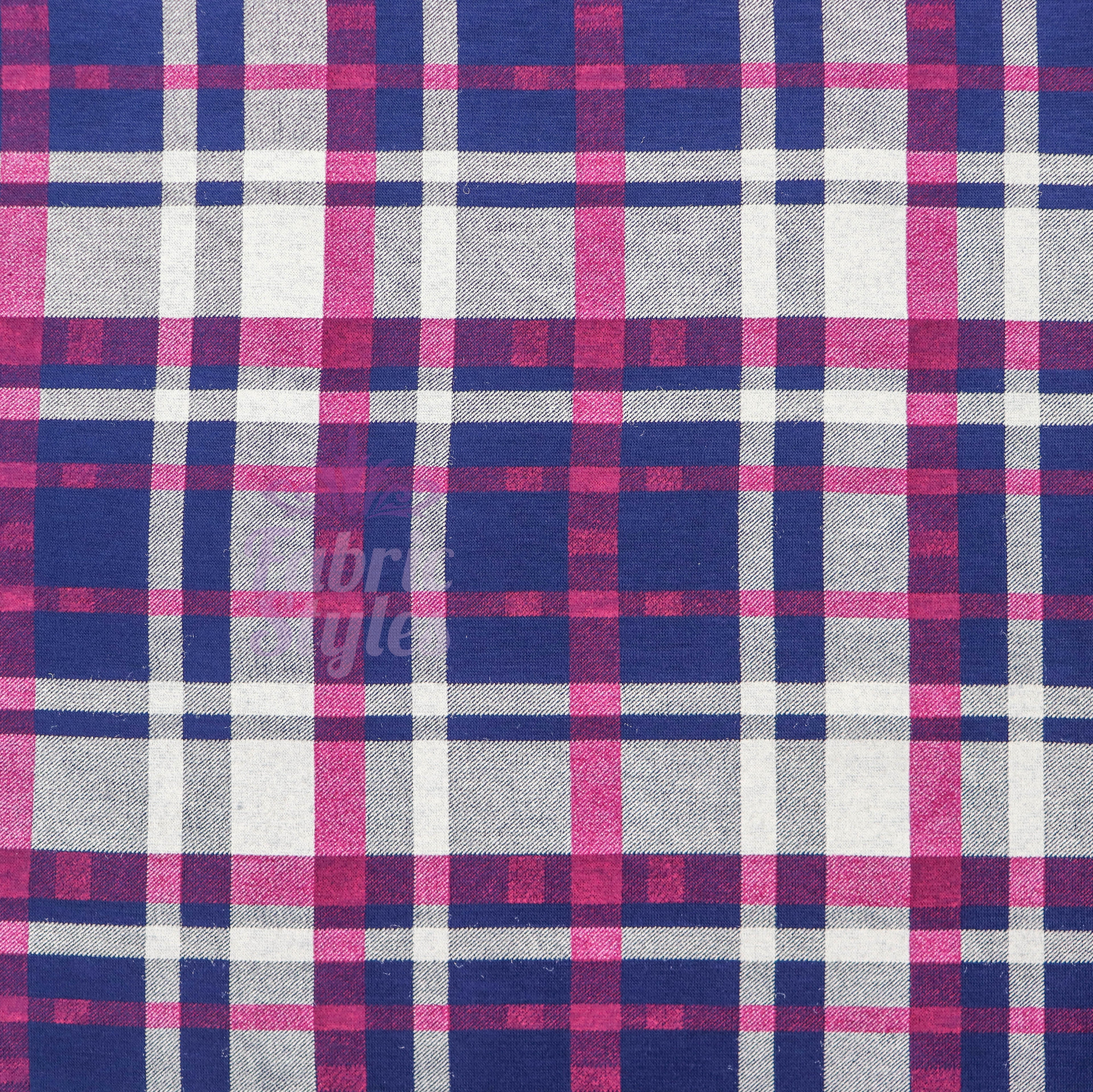 FS146 Black and White Scuba Tartan Fabric