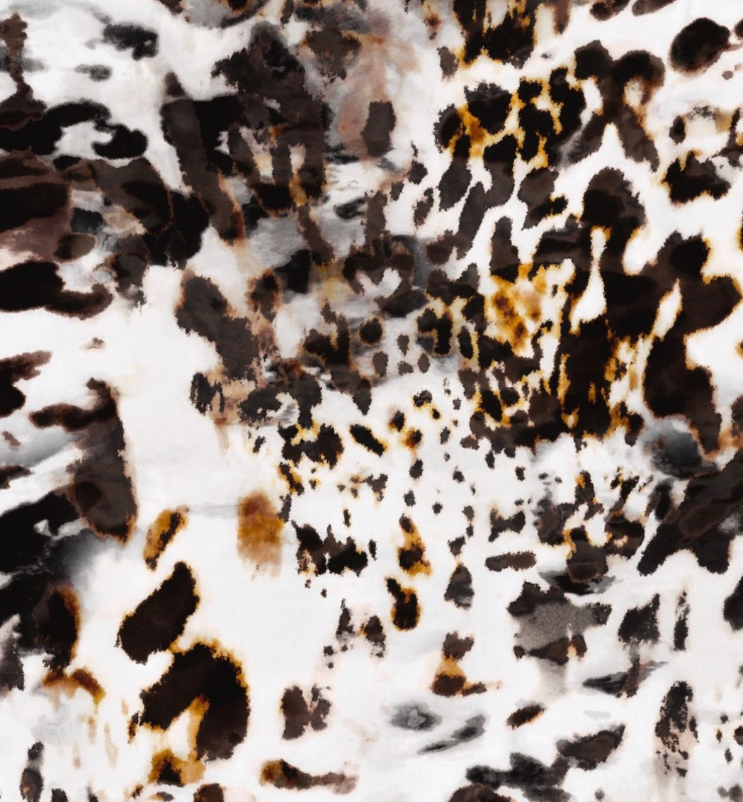 FS1257 Wild Leopard Print Jersey Stretch Power Mesh Fabric