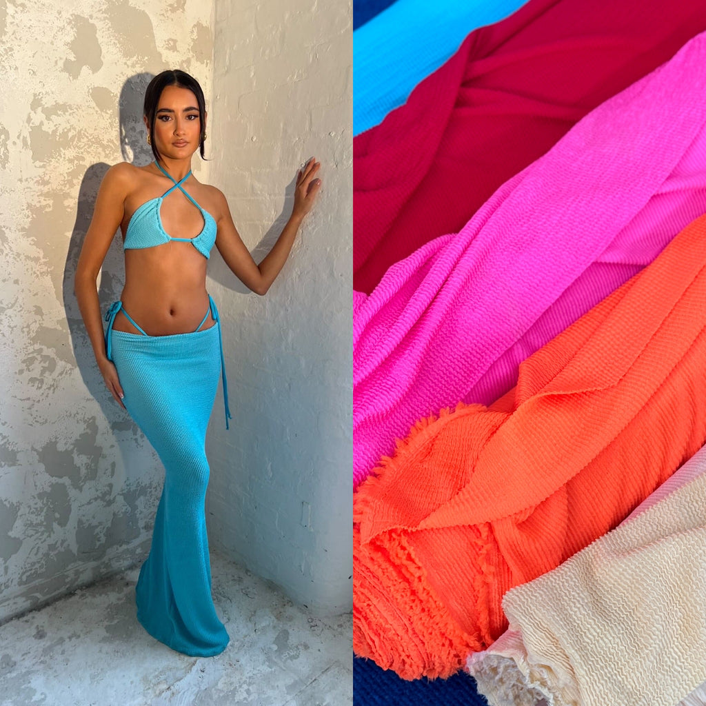 Crinkle Swimwear Spandex Stretch Fabric