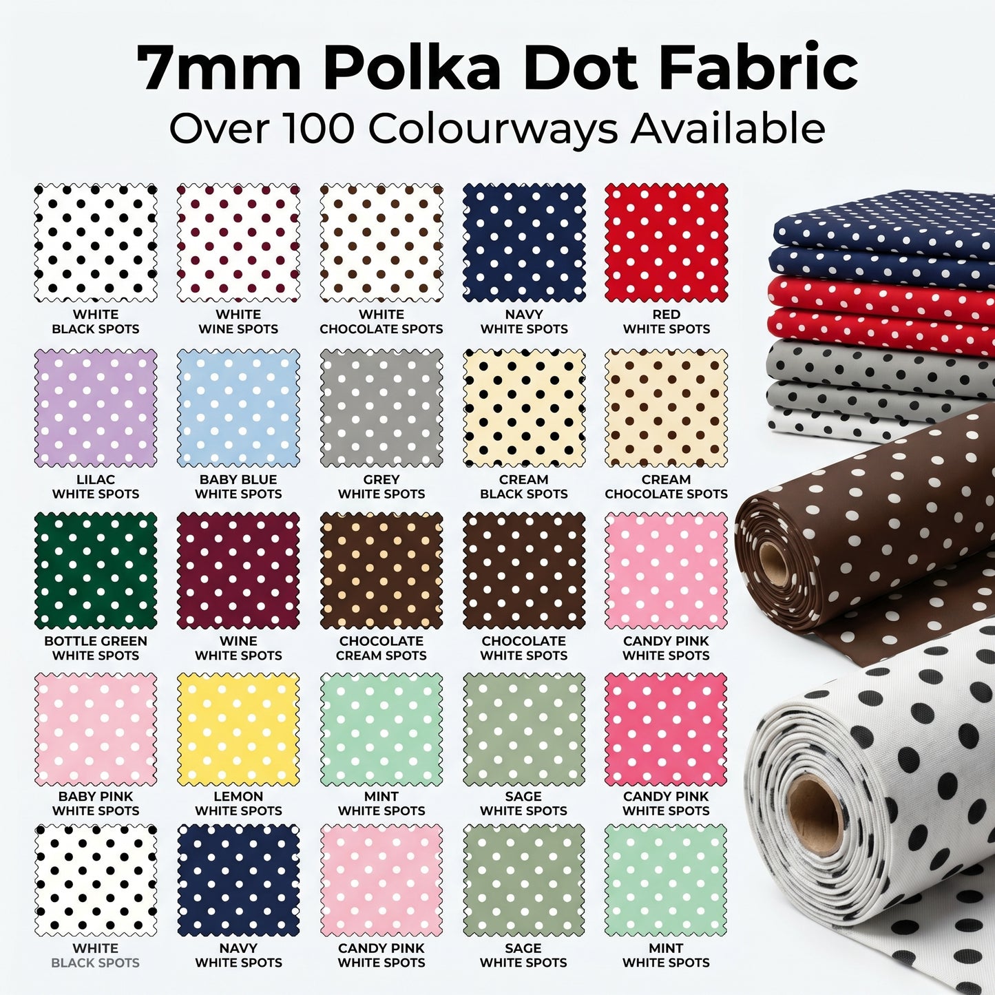 7mm Polka Dot