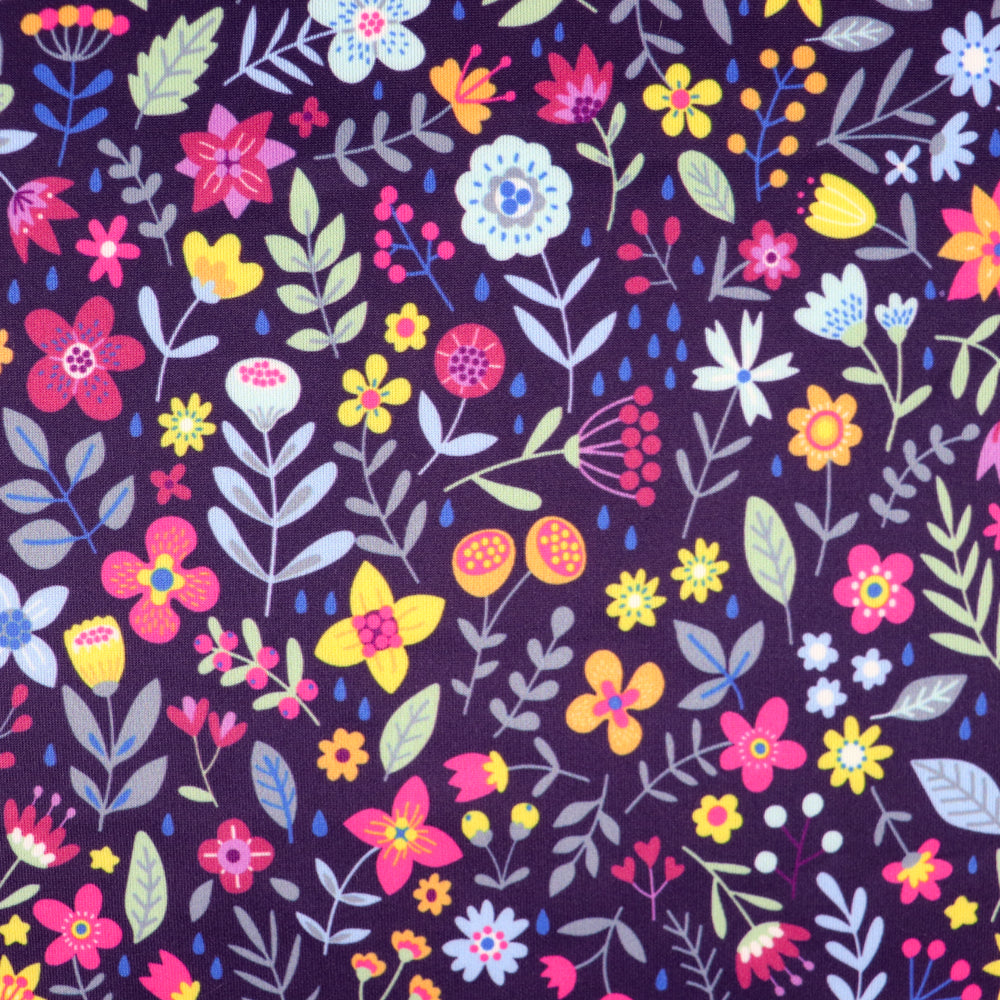 Purple Ditsy Floral