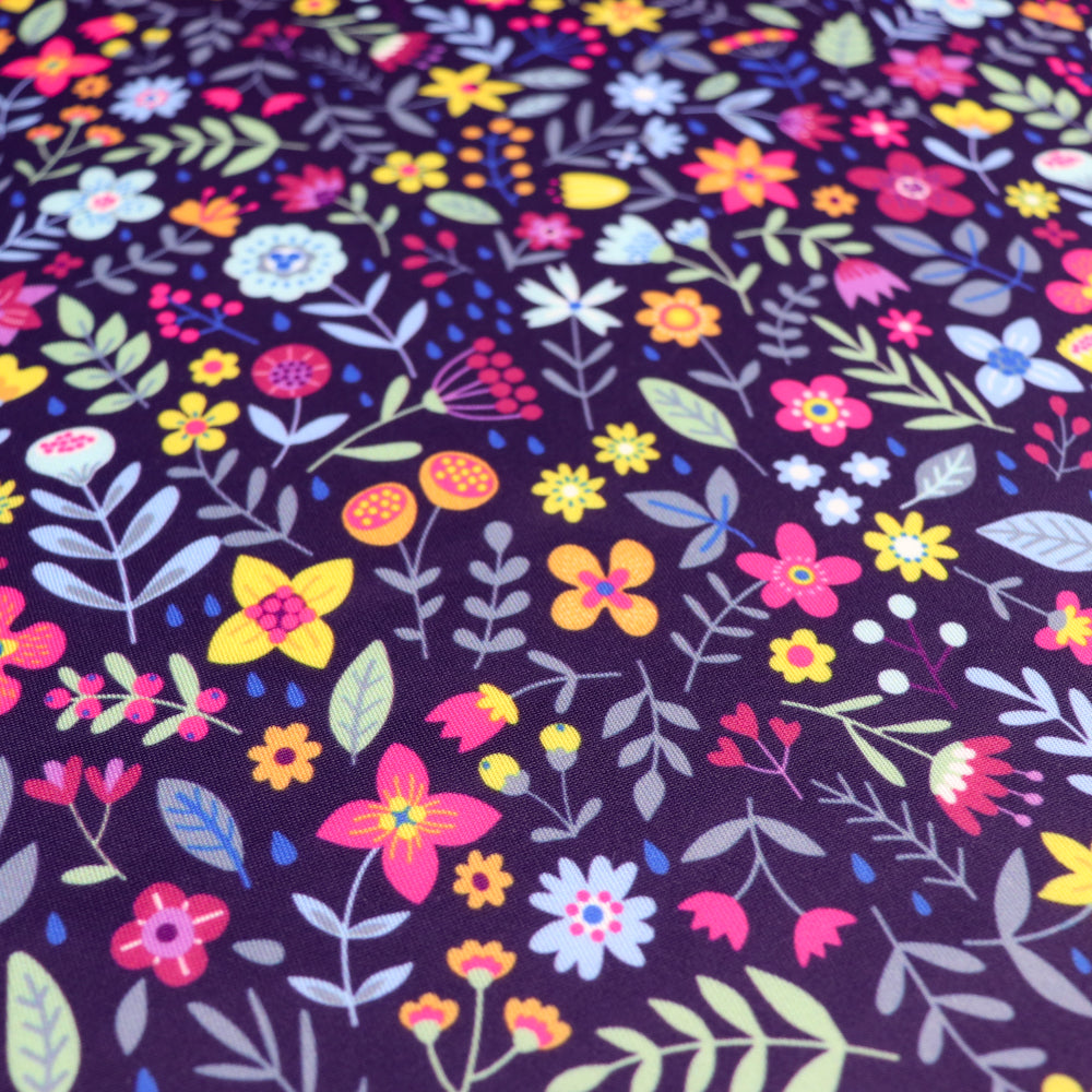 Purple Ditsy Floral