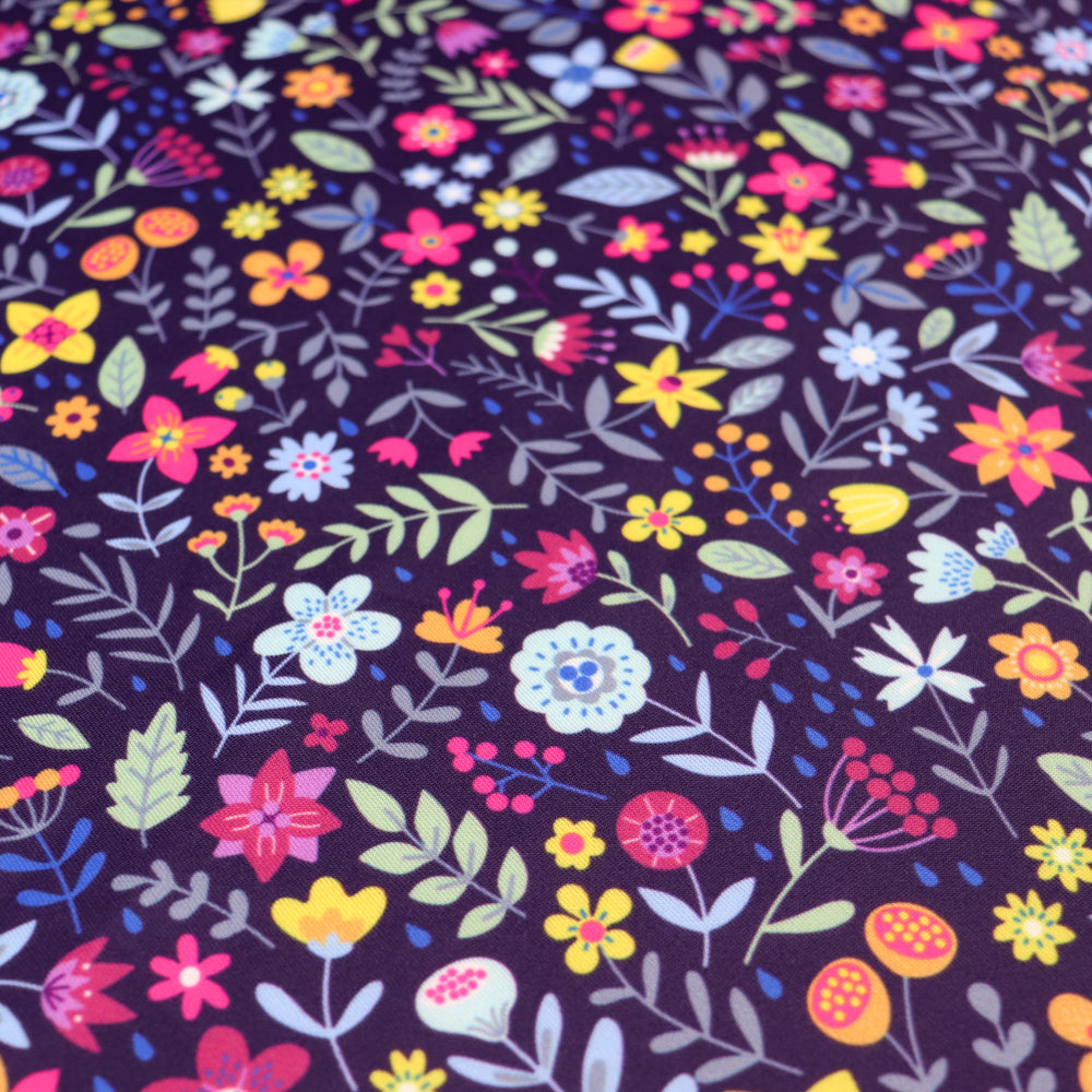 Purple Ditsy Floral
