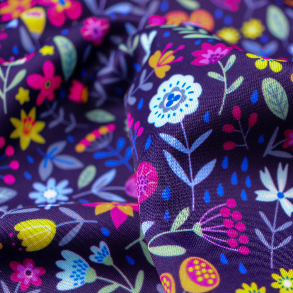 Purple Ditsy Floral