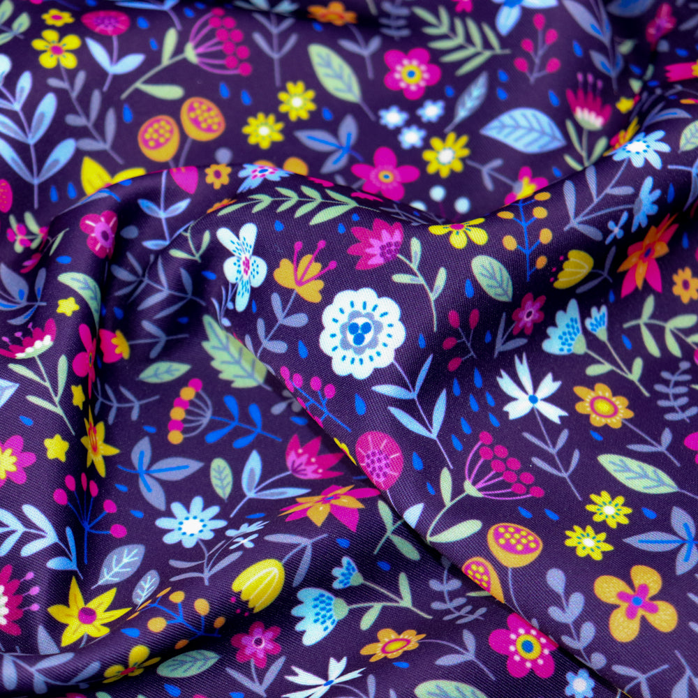 Purple Ditsy Floral
