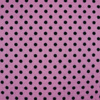 Textured Waffle Jacquard Polka Dot Fabric – Pink & Black Stretch Dress Fabric