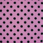 Textured Waffle Jacquard Polka Dot Fabric – Pink & Black Stretch Dress Fabric