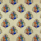 Harry Potter Hogwarts Crest Yellow Cotton Fabric 0.76 Metres