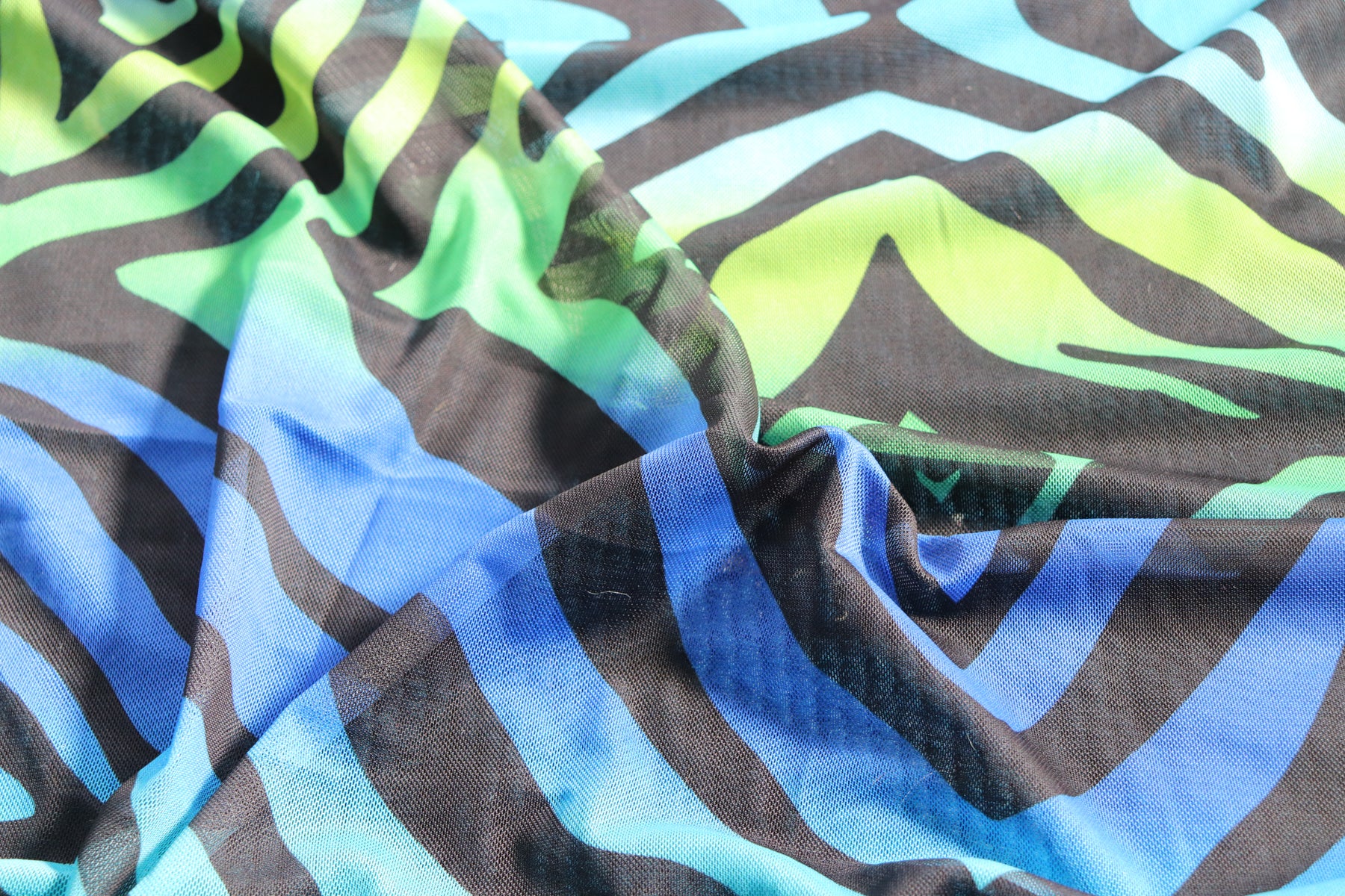 Zebra Tie Dye Power Mesh