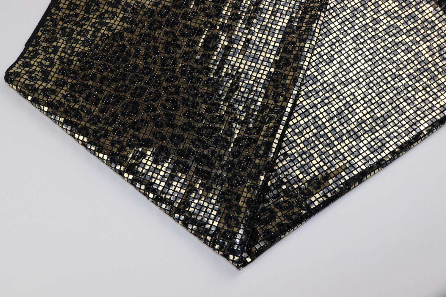 Shiny Leopard Square Sequins Lurex Nylon Stretch Fabric