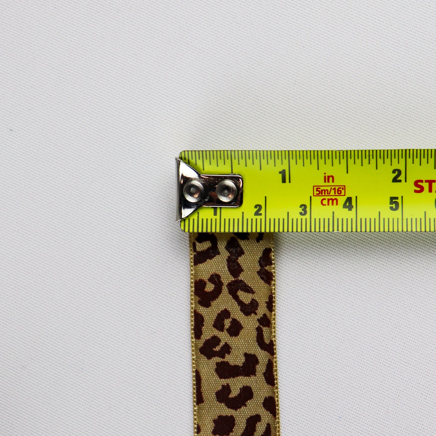 3/4 Inch Shiny Leopard Print Ribbon