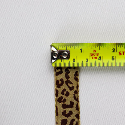 3/4 Inch Shiny Leopard Print Ribbon