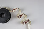 3/4 Inch Shiny Leopard Print Ribbon