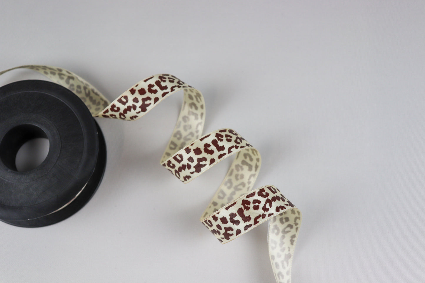 3/4 Inch Shiny Leopard Print Ribbon