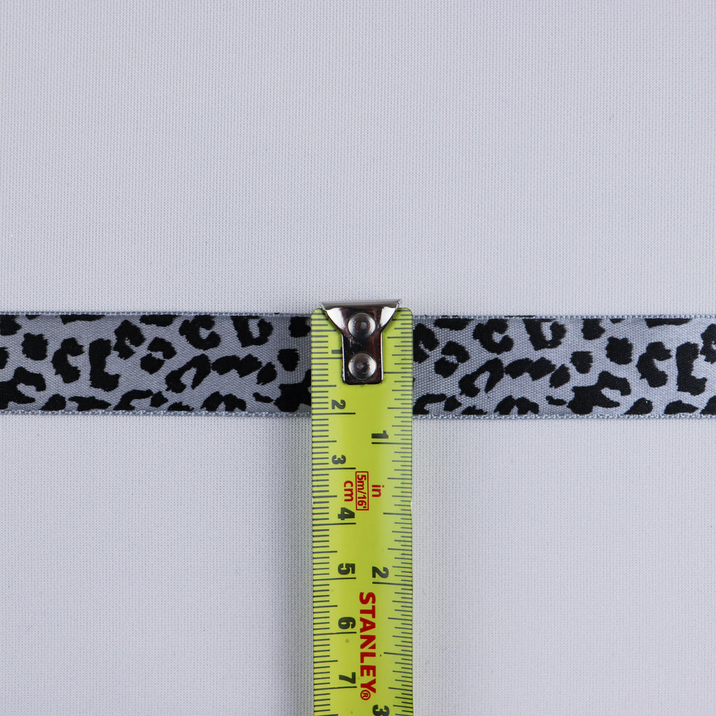 3/4 Inch Shiny Leopard Print Ribbon