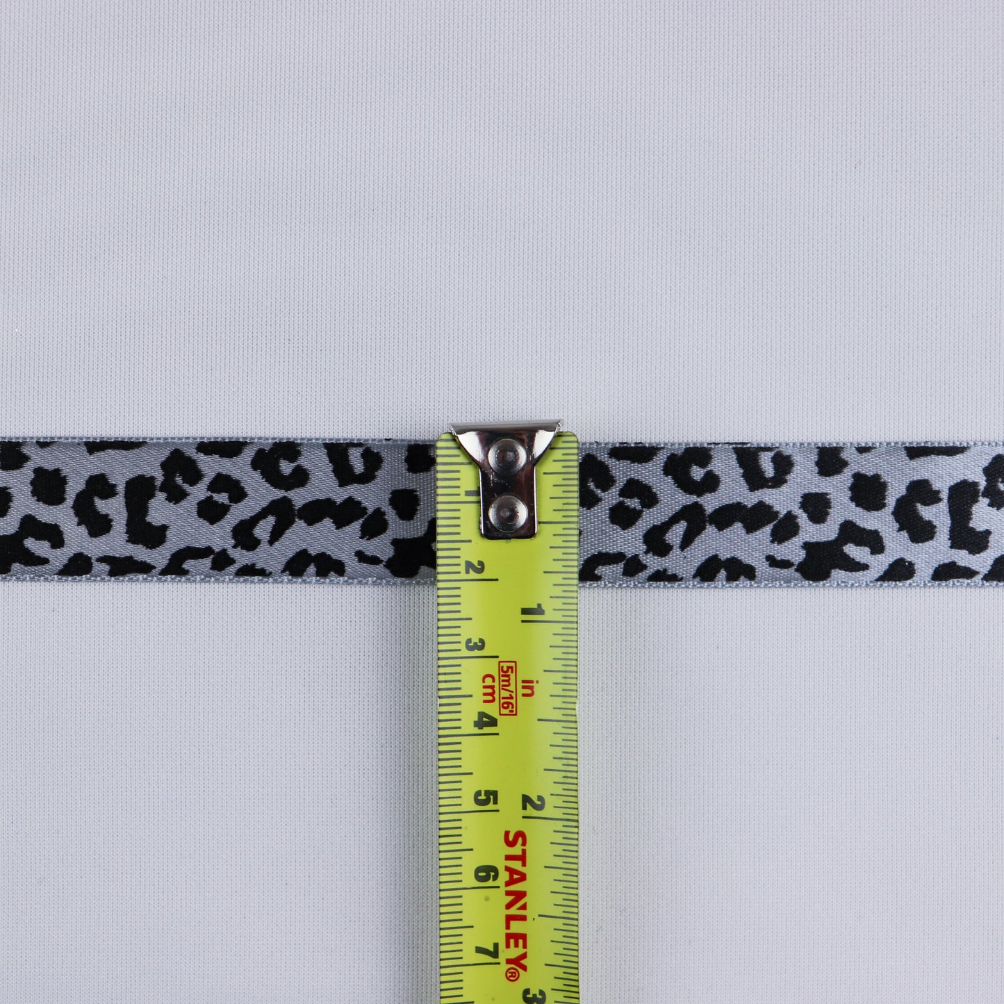 3/4 Inch Shiny Leopard Print Ribbon