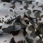 Snow Leopard Print Power Mesh Fabric