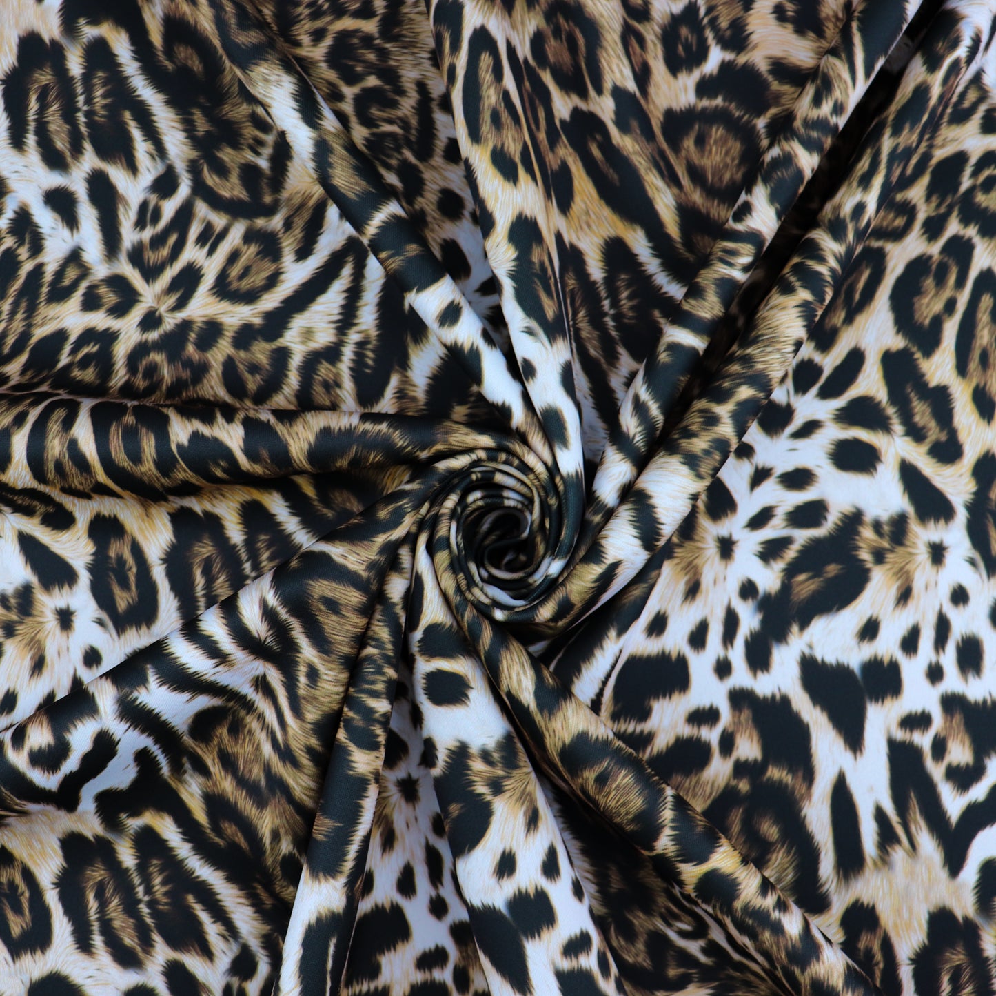 Leopard Skin Animal Print Scuba Stretch Knit Fabric (FS1260)