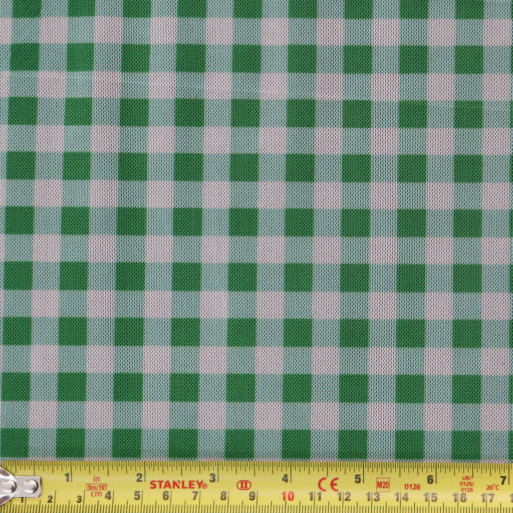 Green Gingham Power Mesh (13E)