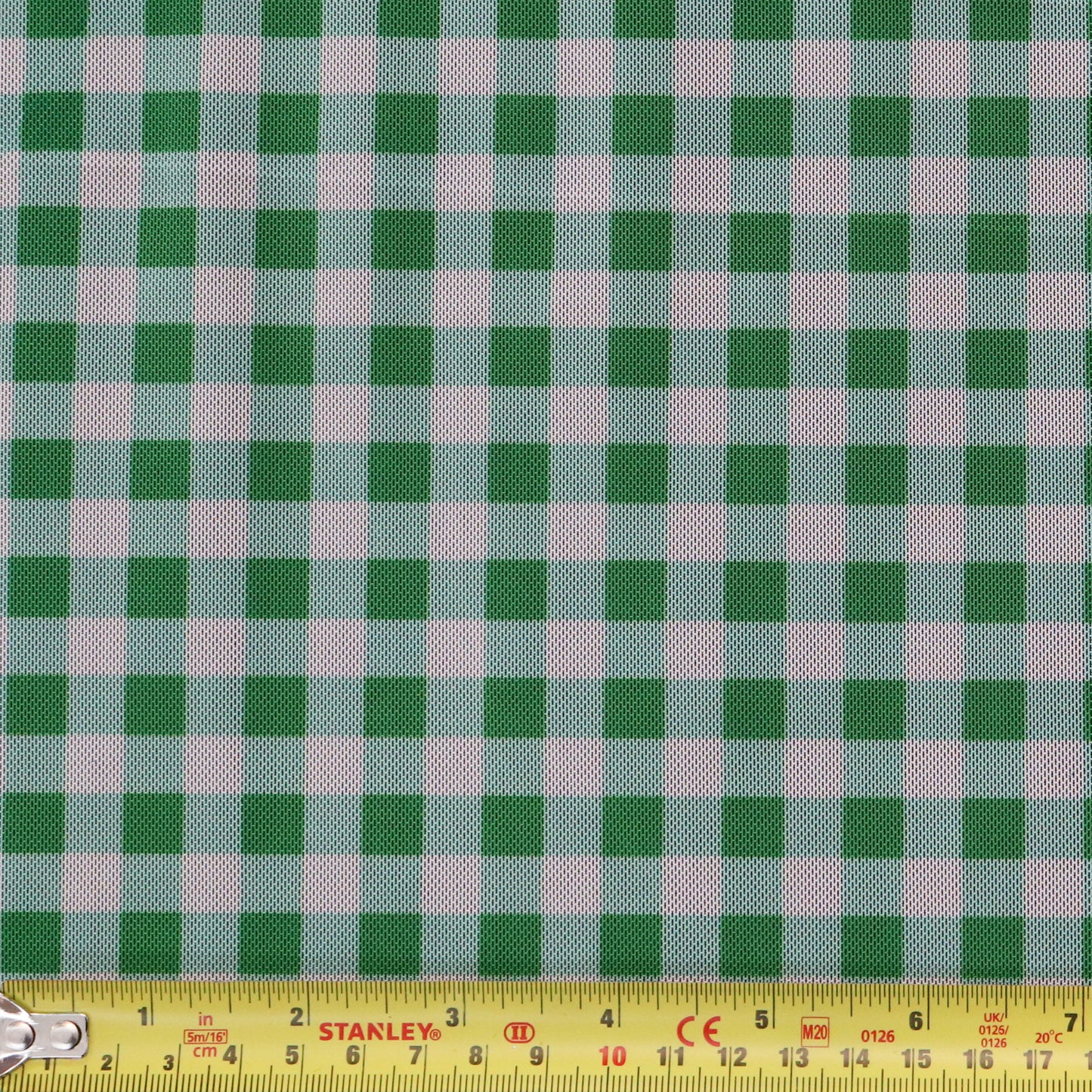 Green Gingham Power Mesh (13E)