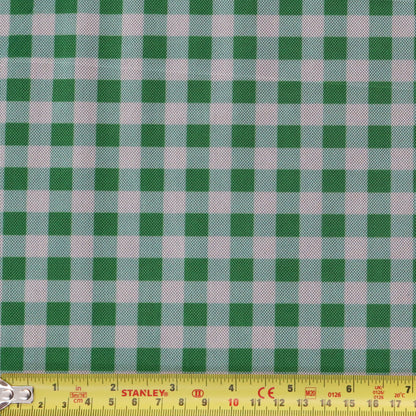 Green Gingham Power Mesh (13E)