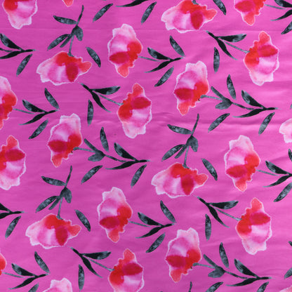 Pink Floral Bengaline (24E)