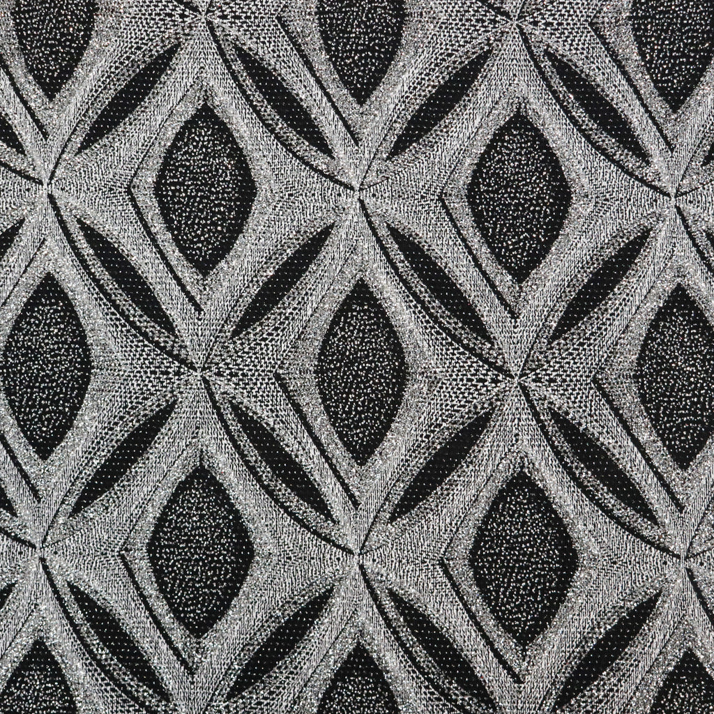 Black Silver Glitter Lurex