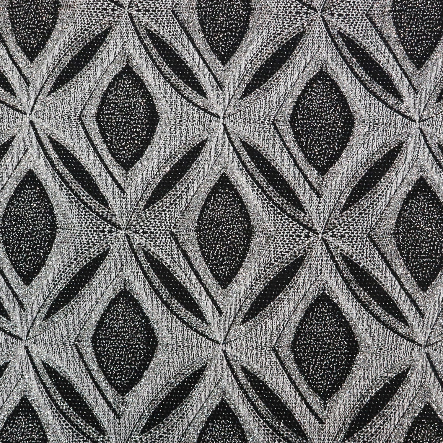 Black Silver Glitter Lurex