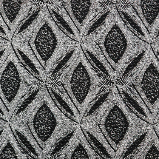 Black Silver Glitter Lurex