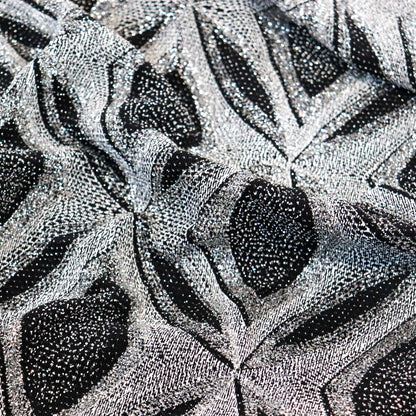 Black Silver Glitter Lurex