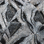Black Silver Glitter Lurex