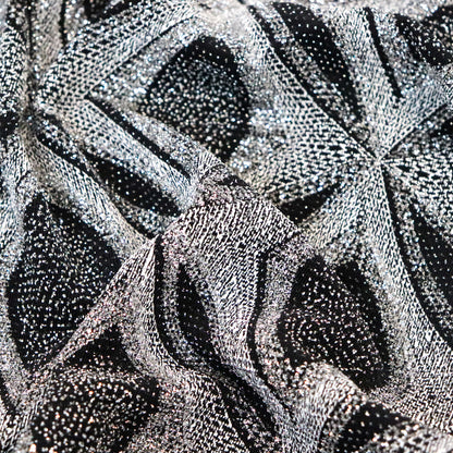 Black Silver Glitter Lurex