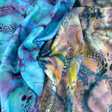 FS1249 Forest Tie Dye Leopard Print Scuba Stretch Knit Fabric