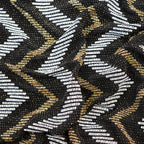 Gold Silver Zig Zag Glitter Lurex
