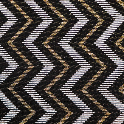 Gold Silver Zig Zag Glitter Lurex
