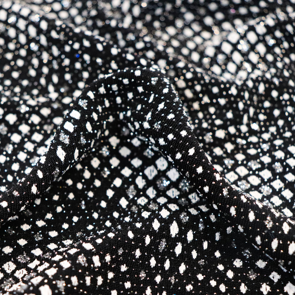 Geometric Silver Lurex