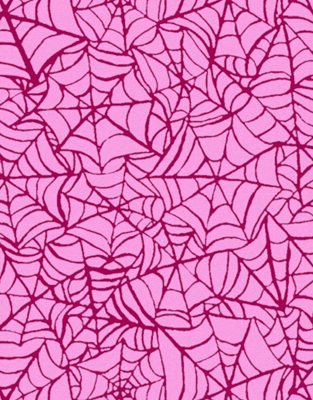 Pink Spider Web Fabric | Halloween Cobweb