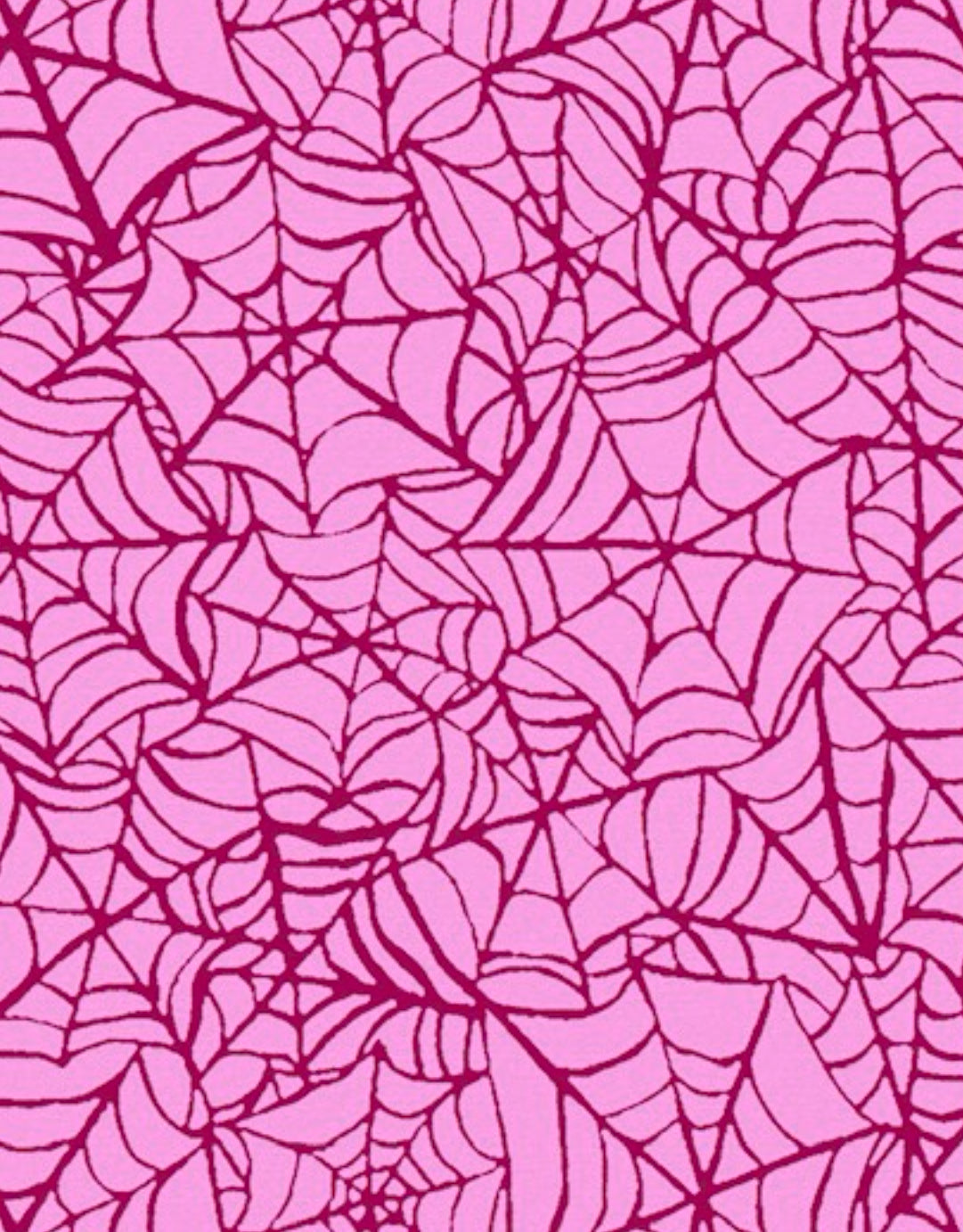 Pink Spider Web Fabric | Halloween Cobweb
