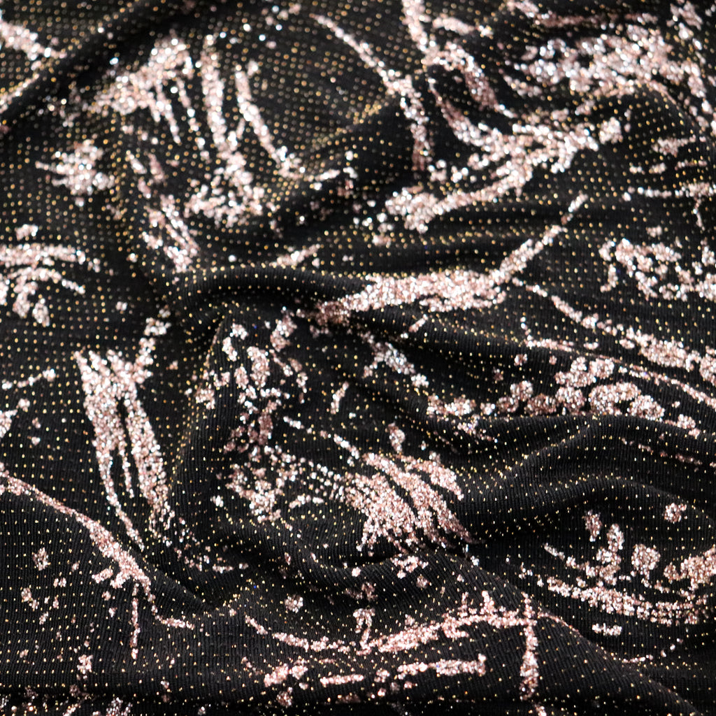 Gold Abstract Paint Stroke Lurex