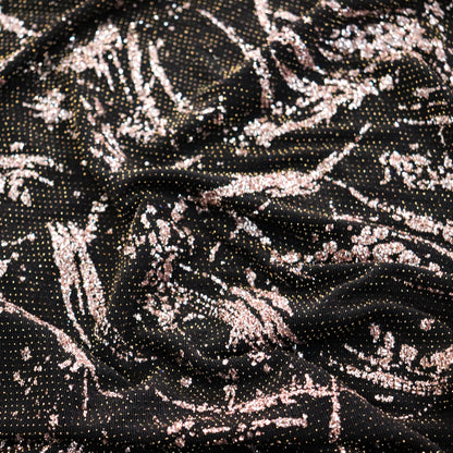 Gold Abstract Paint Stroke Lurex